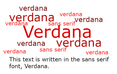 font verdana